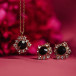 Set Emily Jet Halsband & Örhängen Black Crystal