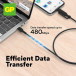 2-in-1 kabel CXBP, USB-C, Lightning adapter 60W 1,5 m