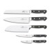 Knivset Pluton 5 delar stål/svart