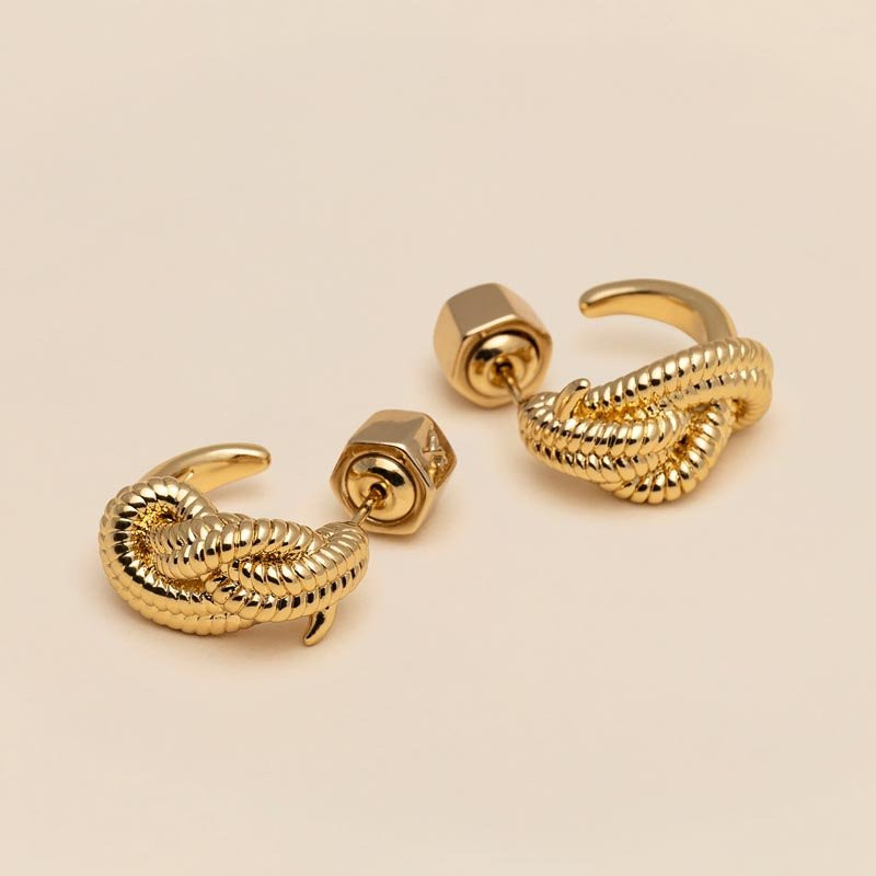 Petite Yves Knot Örhänge Gold