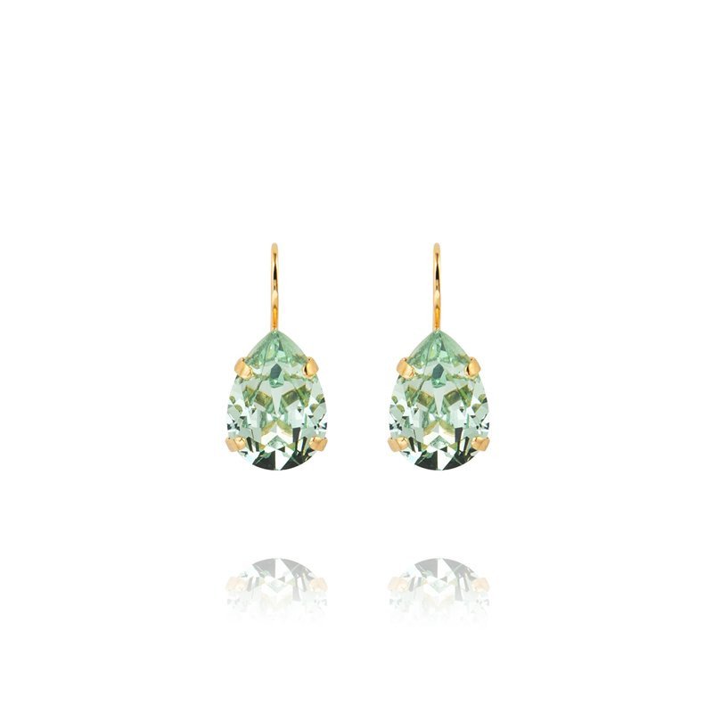 Örhänge Mini Drop Clasp Gold Chrysolite