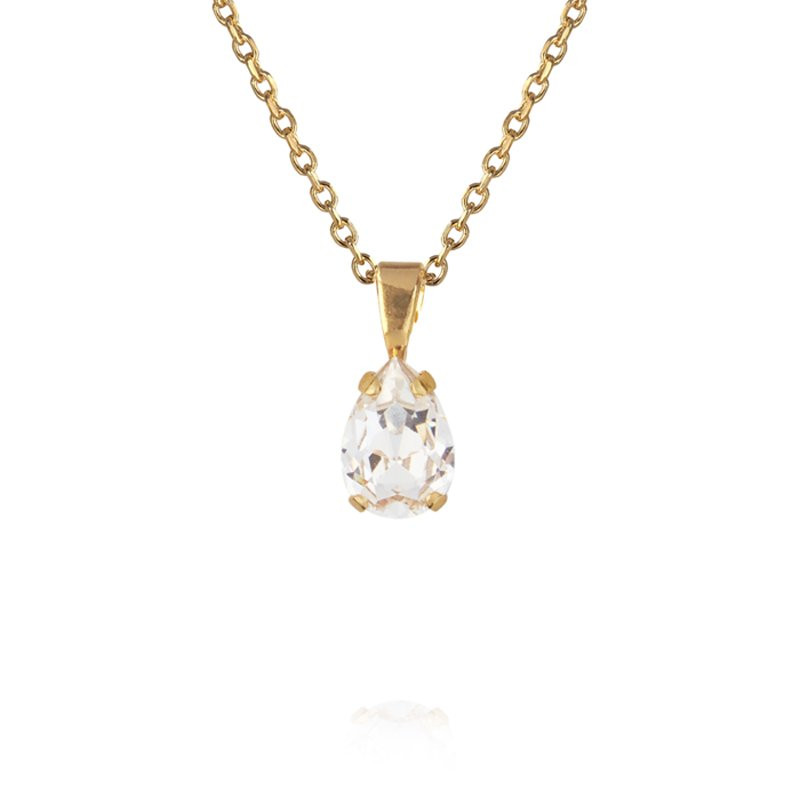 Halsband Petite Drop Gold Crystal