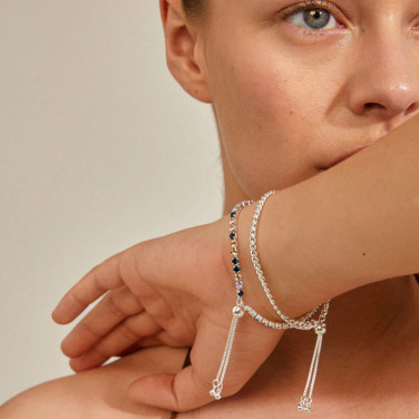 Armband Reign 2-i-1-set Silver