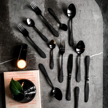 Bestickset 16 delar Svart