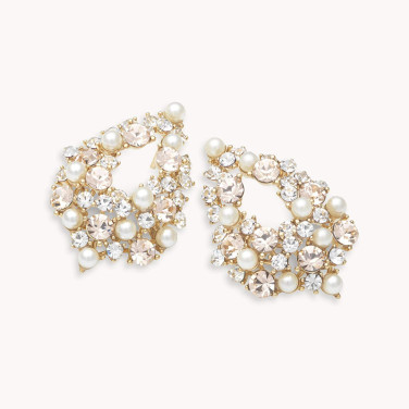 New Alice Pearl Örhänge Ivory Silk