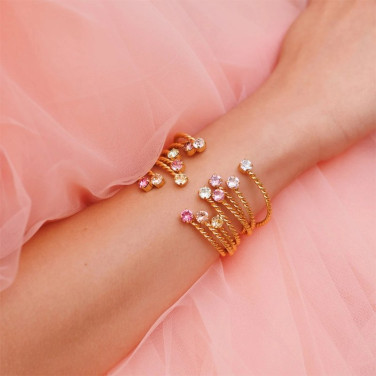 Armband Mini Twisted Gold Light rose