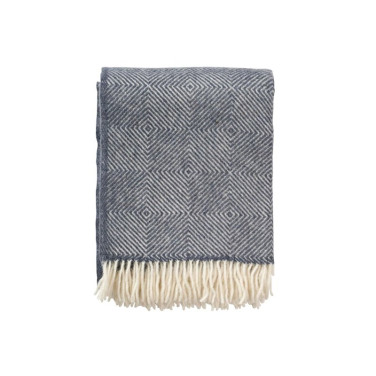Ullpläd Gooseye Smokey Blue